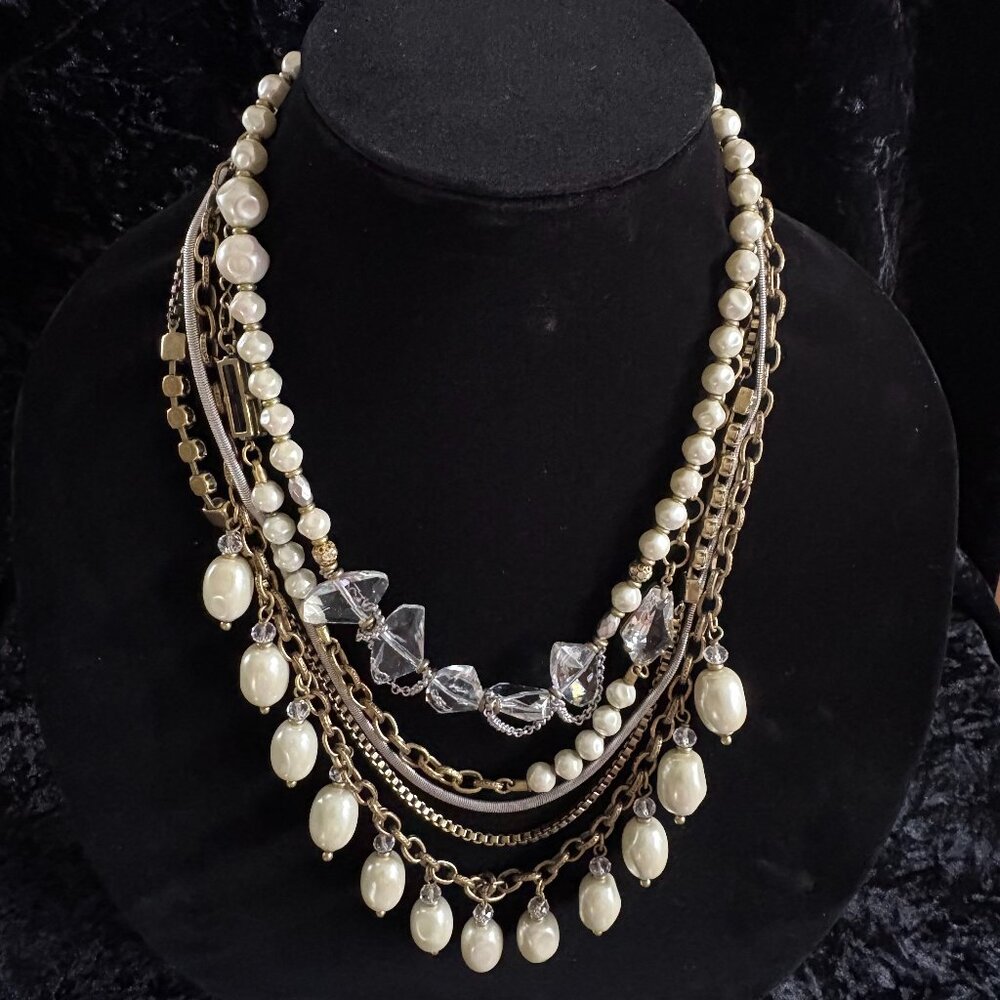 Silpada K&R Collection "Practical Pearls" Convertible Multi-Strand Necklace